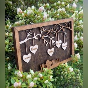 Personalized Wood Engraved Frame.